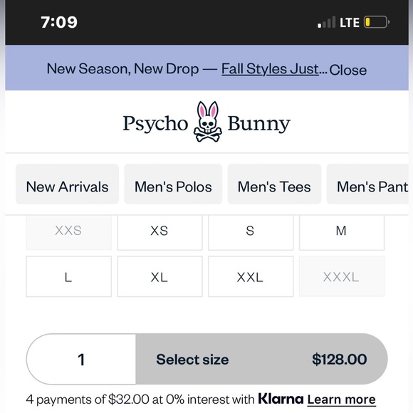 PSYCHO BUNNY -Mens Classic Pique Polo Shirt - Picture 7 of 7